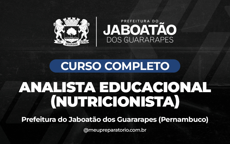 Analista Educacional – Nutricionista - Jaboatão dos Guararapes (PE)