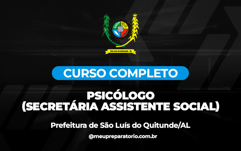 Psicólogo (secretária assistente social)  - São Luís do Quitunde (AL)