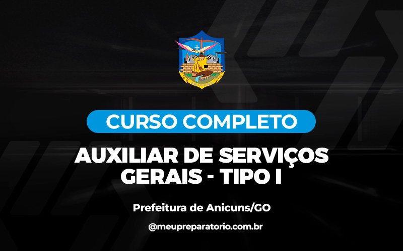 Auxiliar De Serviços Gerais - Tipo I - Anicuns (GO)