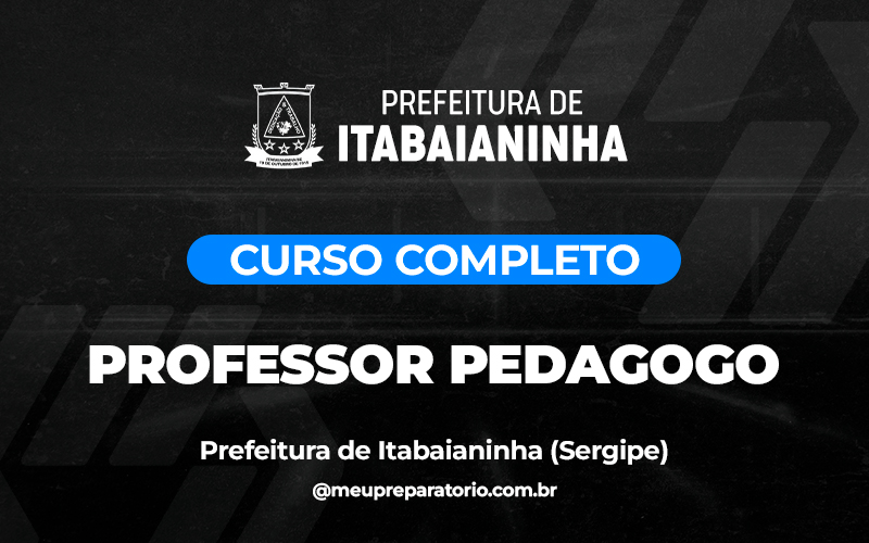 Professor Pedagogo - Itabaianinha (SE)