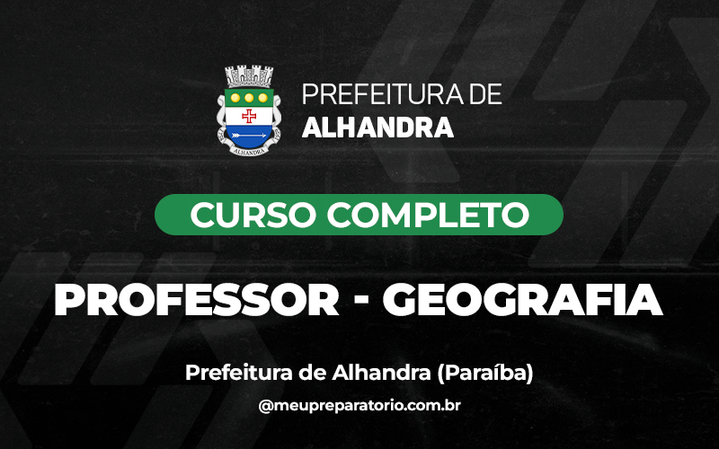 Professor - Geografia- Alhandra (PB)